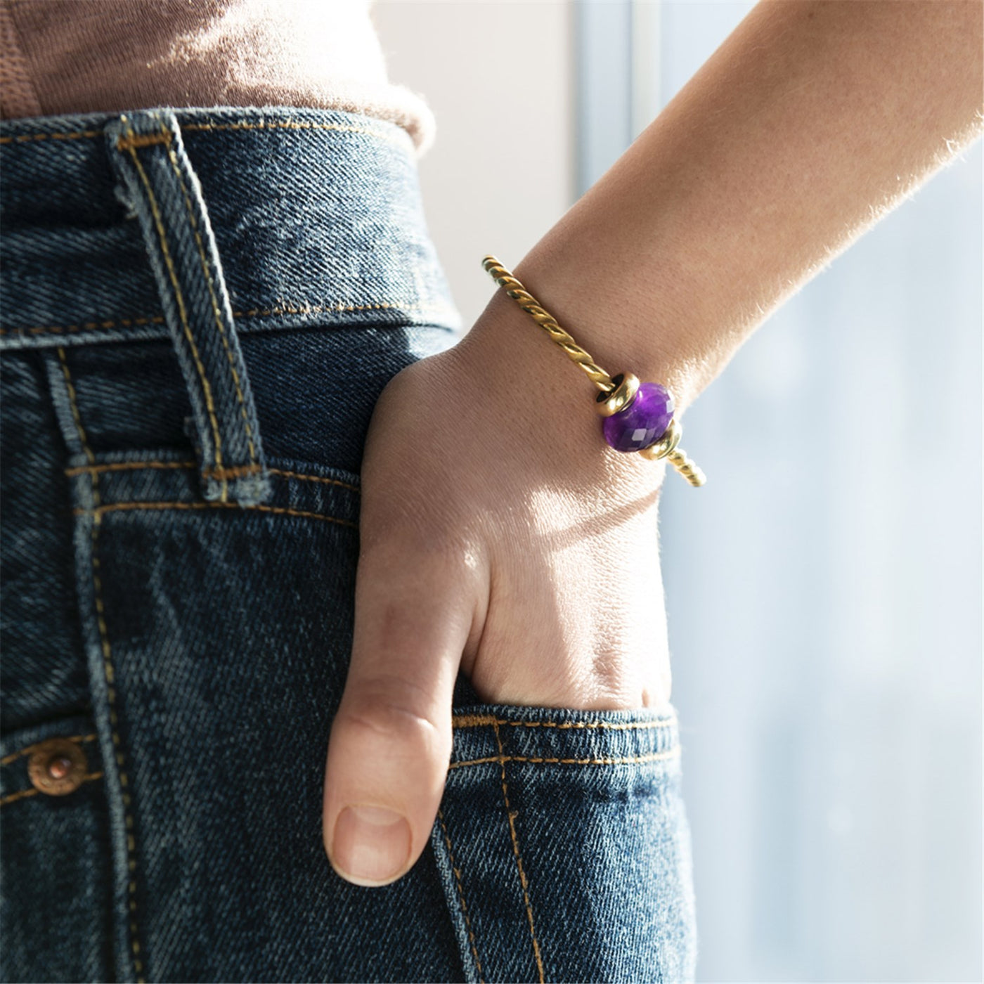 Twisted Gold Plated Bangle