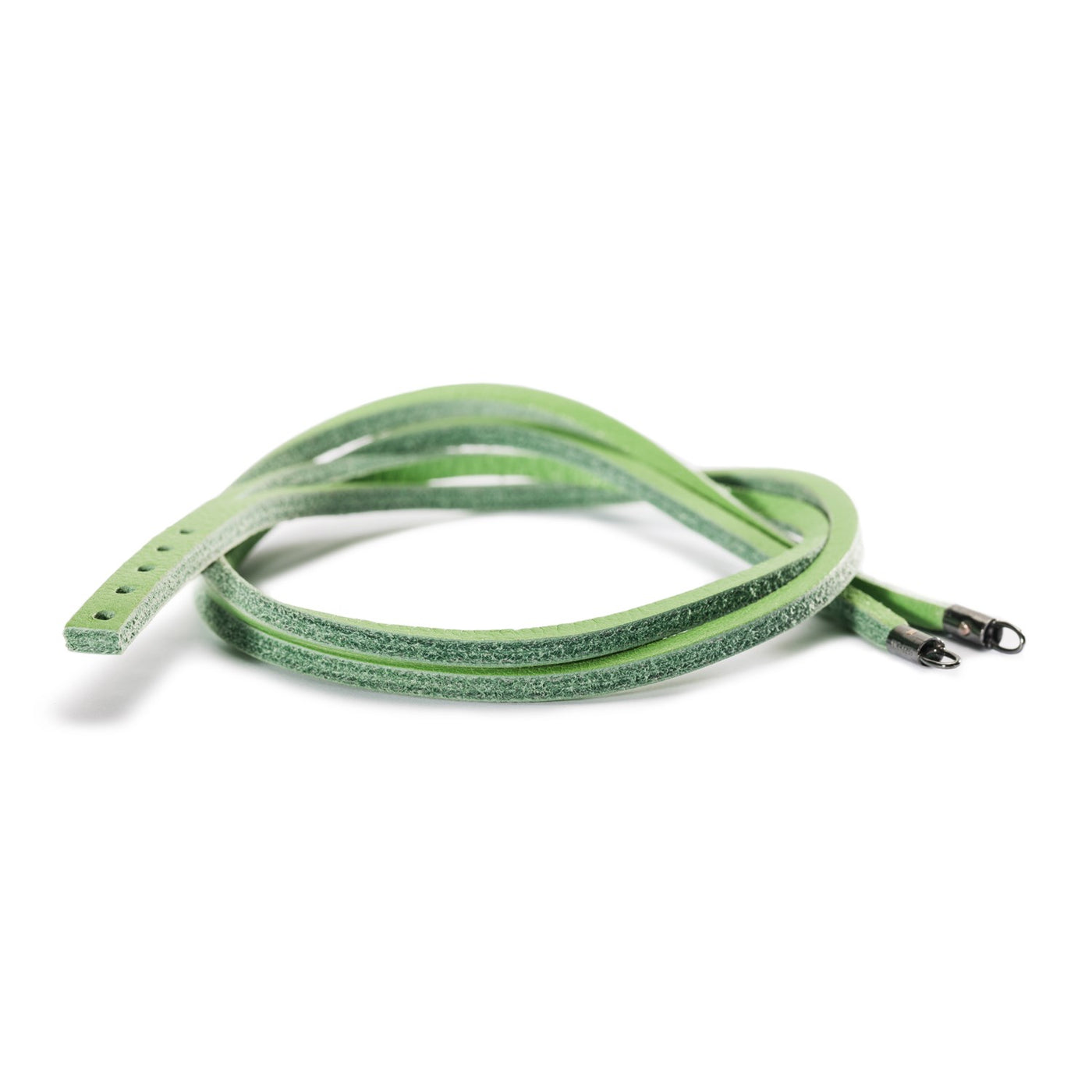 Leather Bracelet Green/Silver